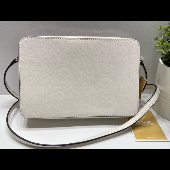 NEW Michael Kors Stud Crossbody Leather Bag White - Picture 2 of 10